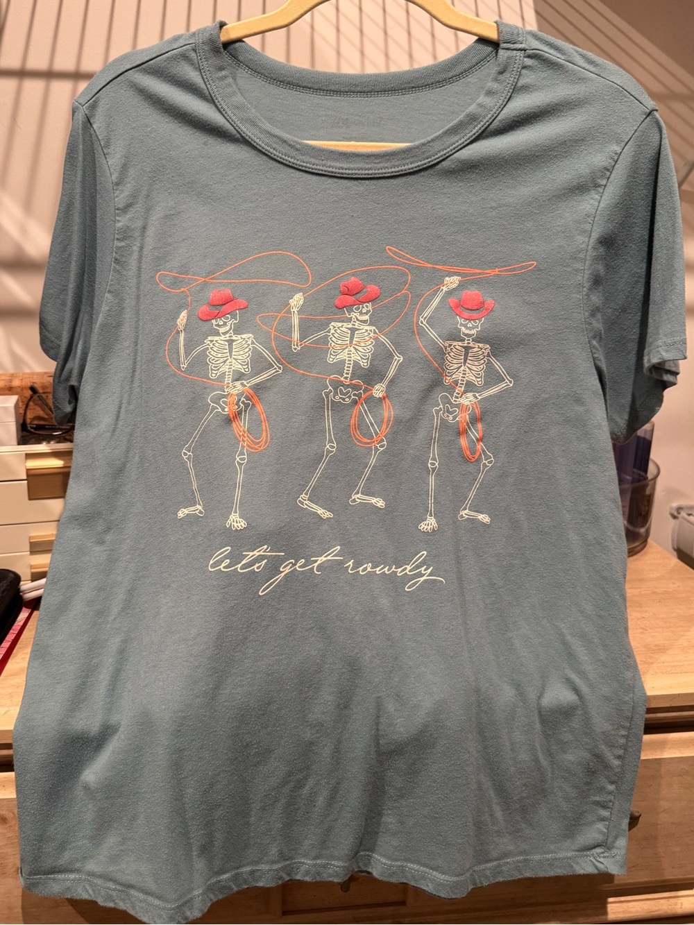 Kids' Teal Graphic Short-Sleeve Tee - Let's Get Rowdy